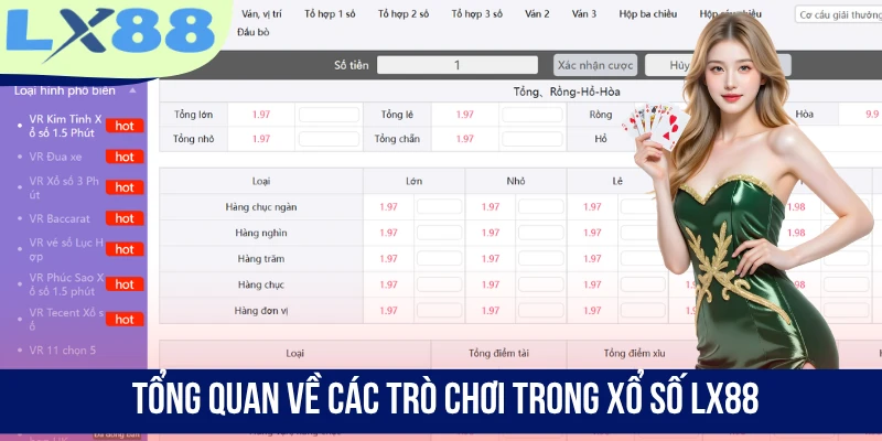 Tổng quan về các trò chơi trong xổ số LX88