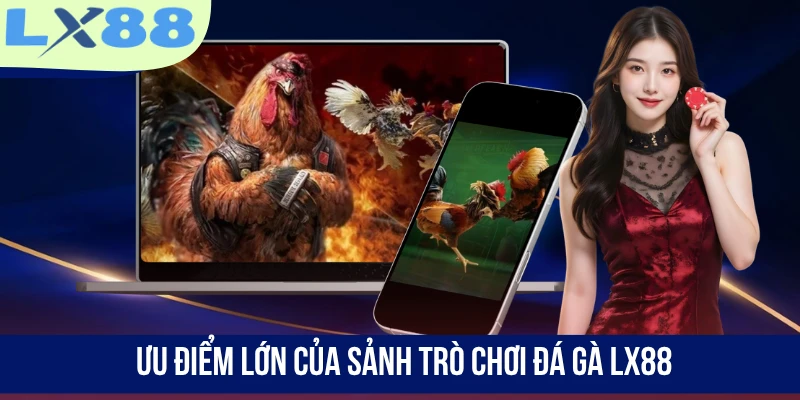 Ưu điểm lớn của sảnh trò chơi đá gà LX88